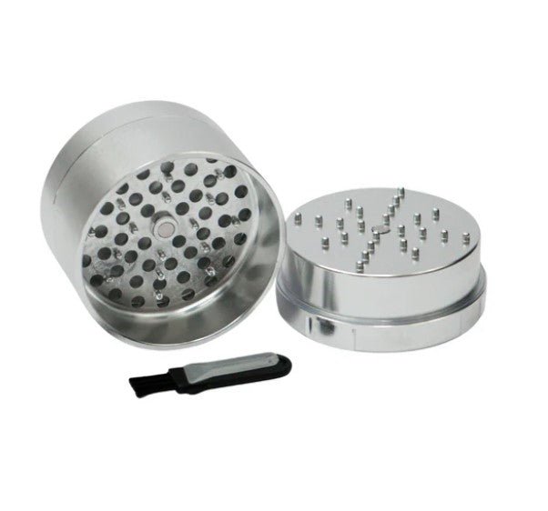 Stache Grynder - 3 - piece: Silver - DynaVap