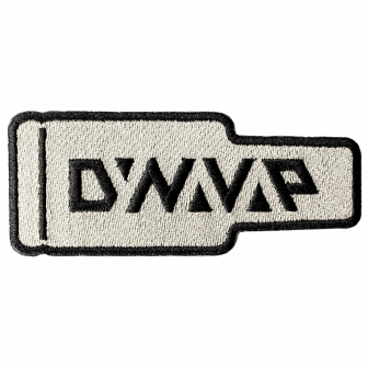 Silver dynavap cap logo iron on patch