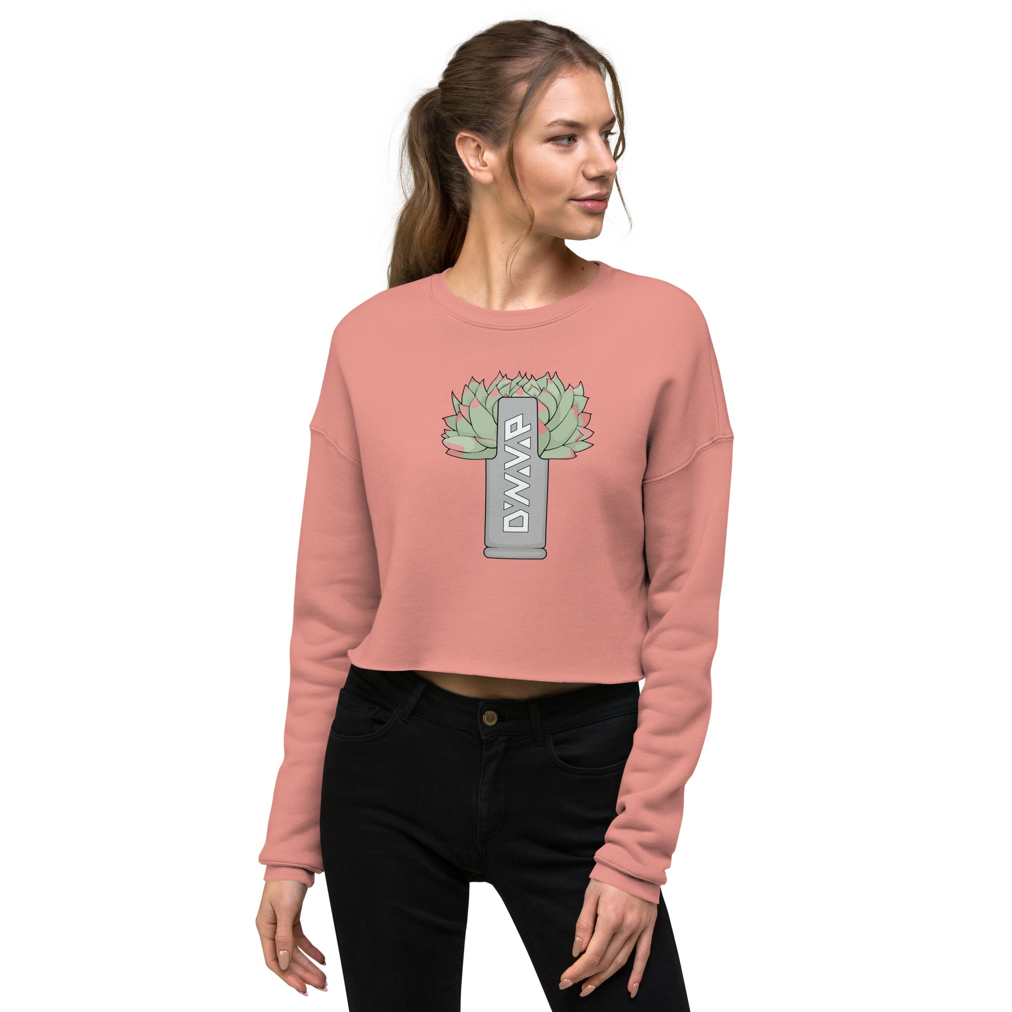 Crop Sweatshirt: Cap Succulent
