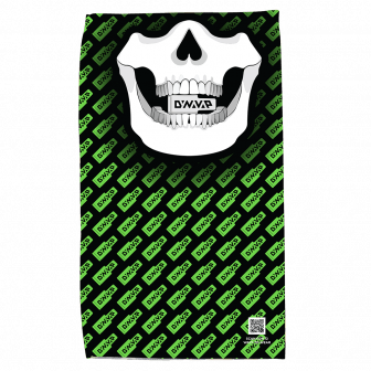 Dynavap green cap logo and skull face gaitor