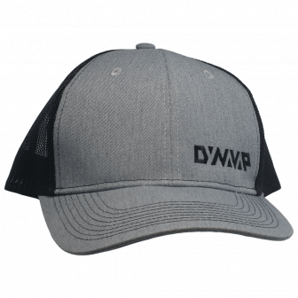 Grey and black truck hat with black dynavap logo