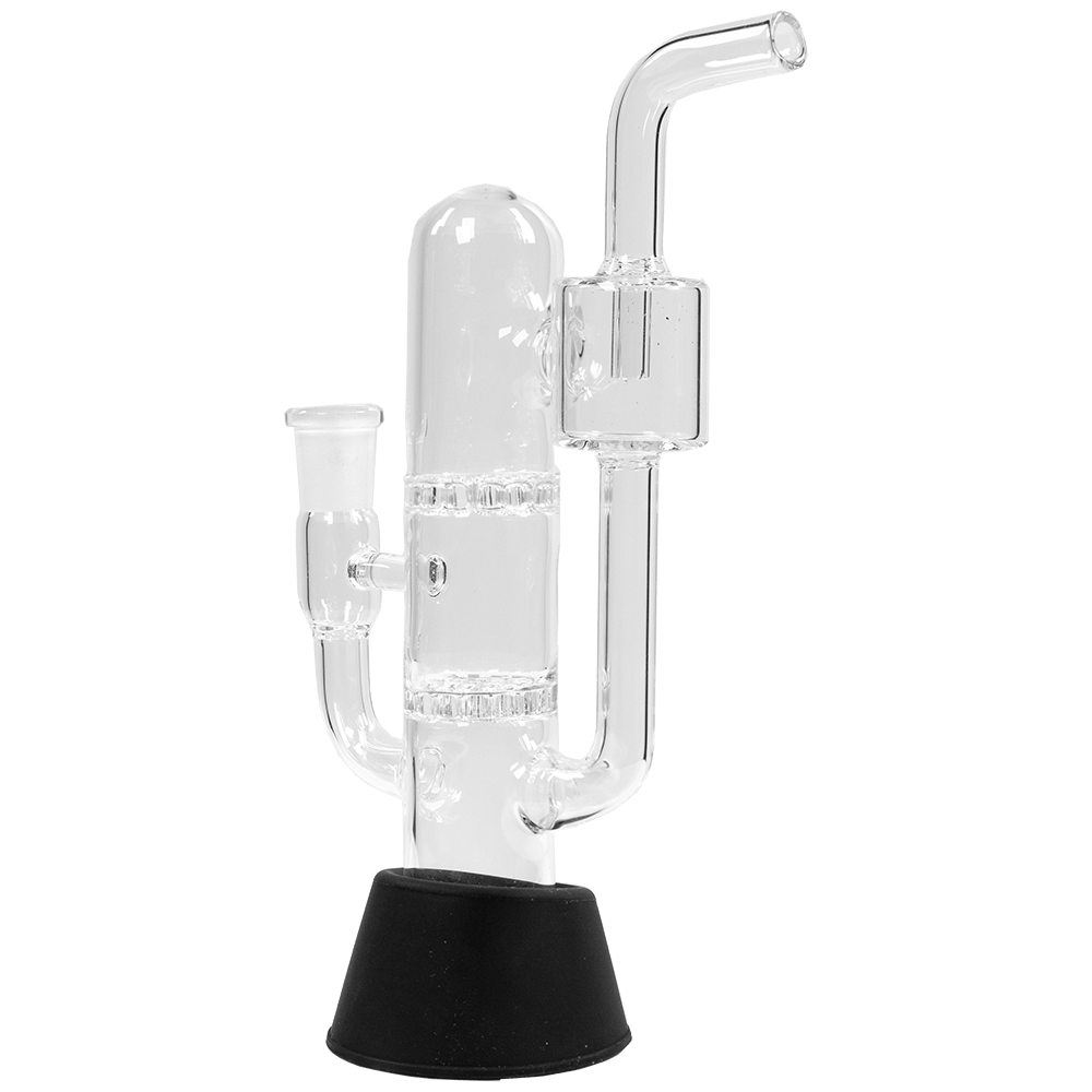 Oasis mini water bubbler with rubber stand side view