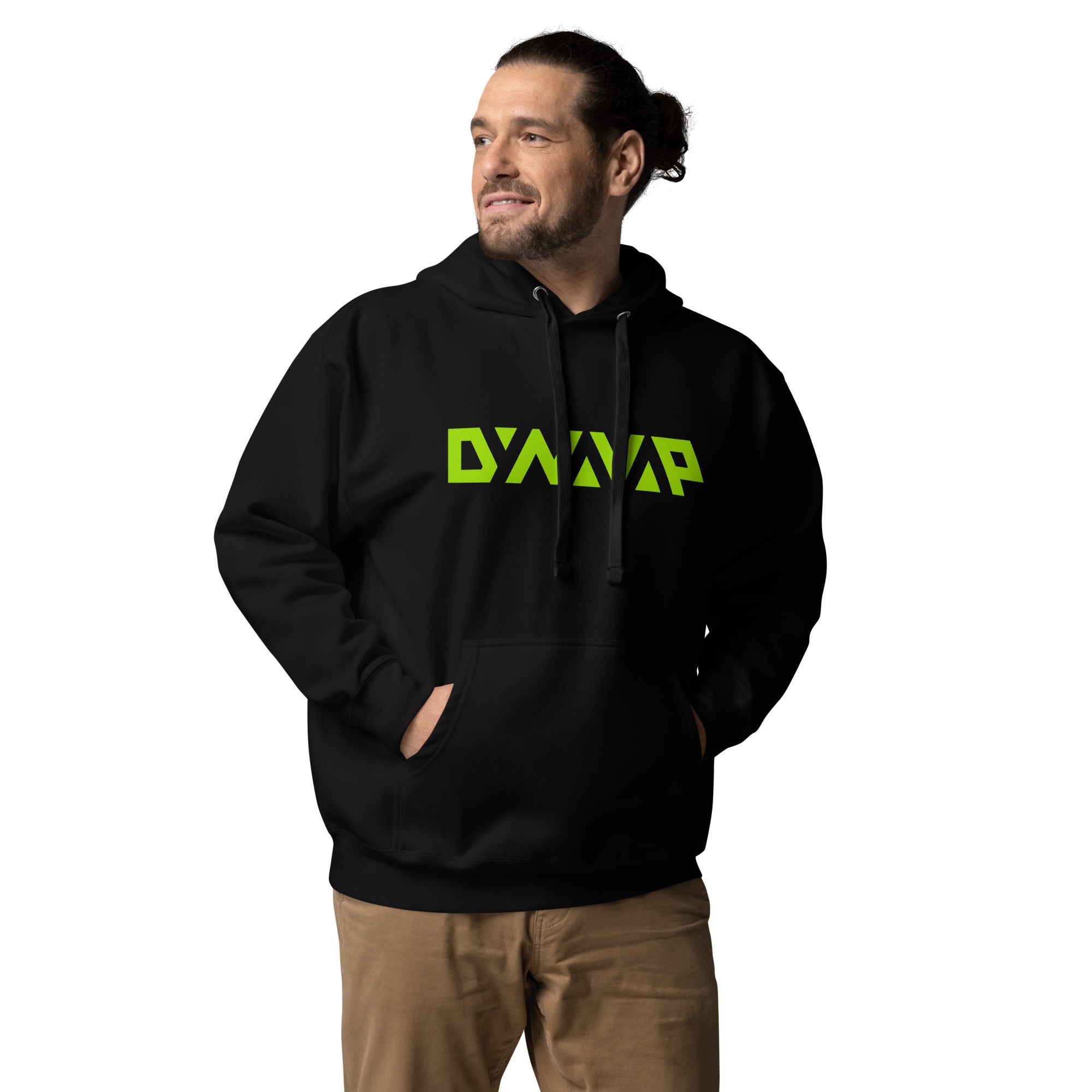 Hoodie - Black with Green Logo