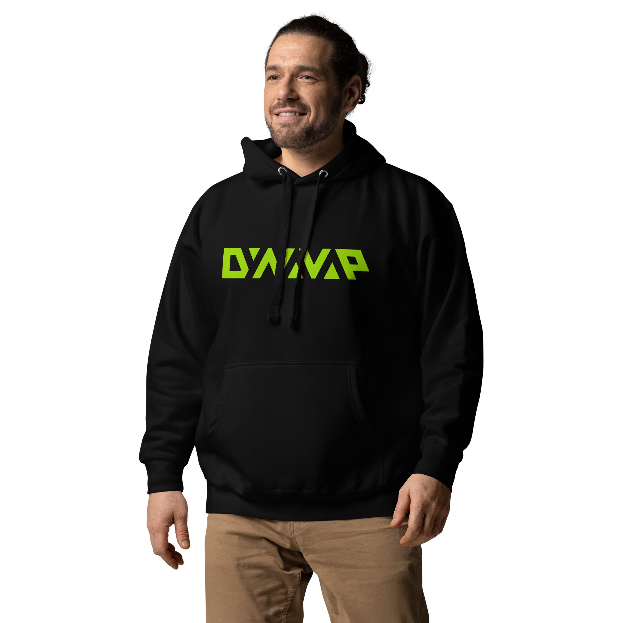 Hoodie - Black with Green Logo